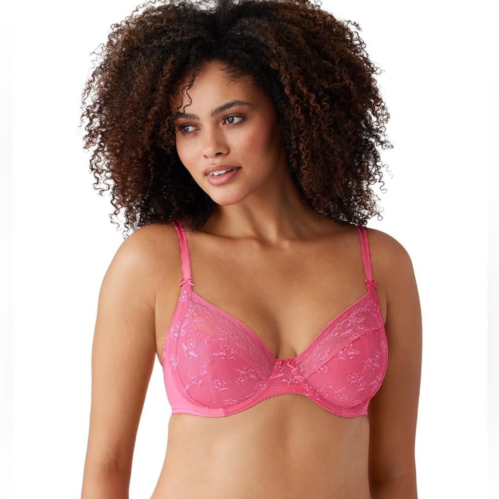 Nwt Wacoal Pink Lifted In Luxury Full Figure Lace Underwire Bra